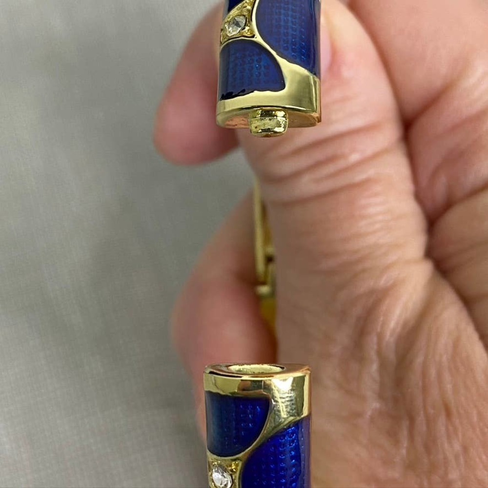 JTF gold/blue crystal bracelet - Picture 3 of 6